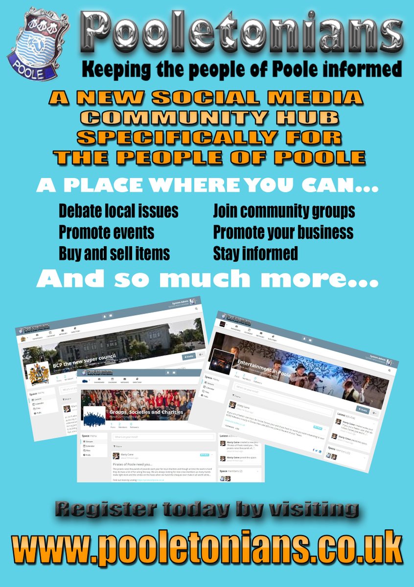 pooletonians's tweet photo. If there are any groups, societies, schools or clubs that would like someone to come a demonstrate this new community hub for #Poole then please send an email to admin@pooletonians.co.uk to arrange a visit https://t.co/znuX9ilQm0