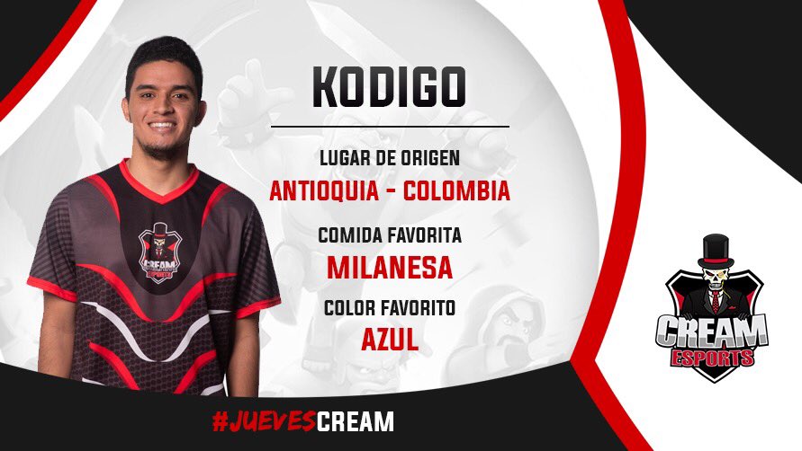 ¡Seguimos celebrando el regreso de nuestro parcero favorito a youtube! 😏

Es por eso que el elegido para el #JuevesCream de esta semana es:

👤 <a href="/Kodigo_GG/">CODE: Kodigo</a> 

Actívate y disfruta de estas curiosidades sobre el. ⬇️

#AlwaysCream 💀 #JuevesCream