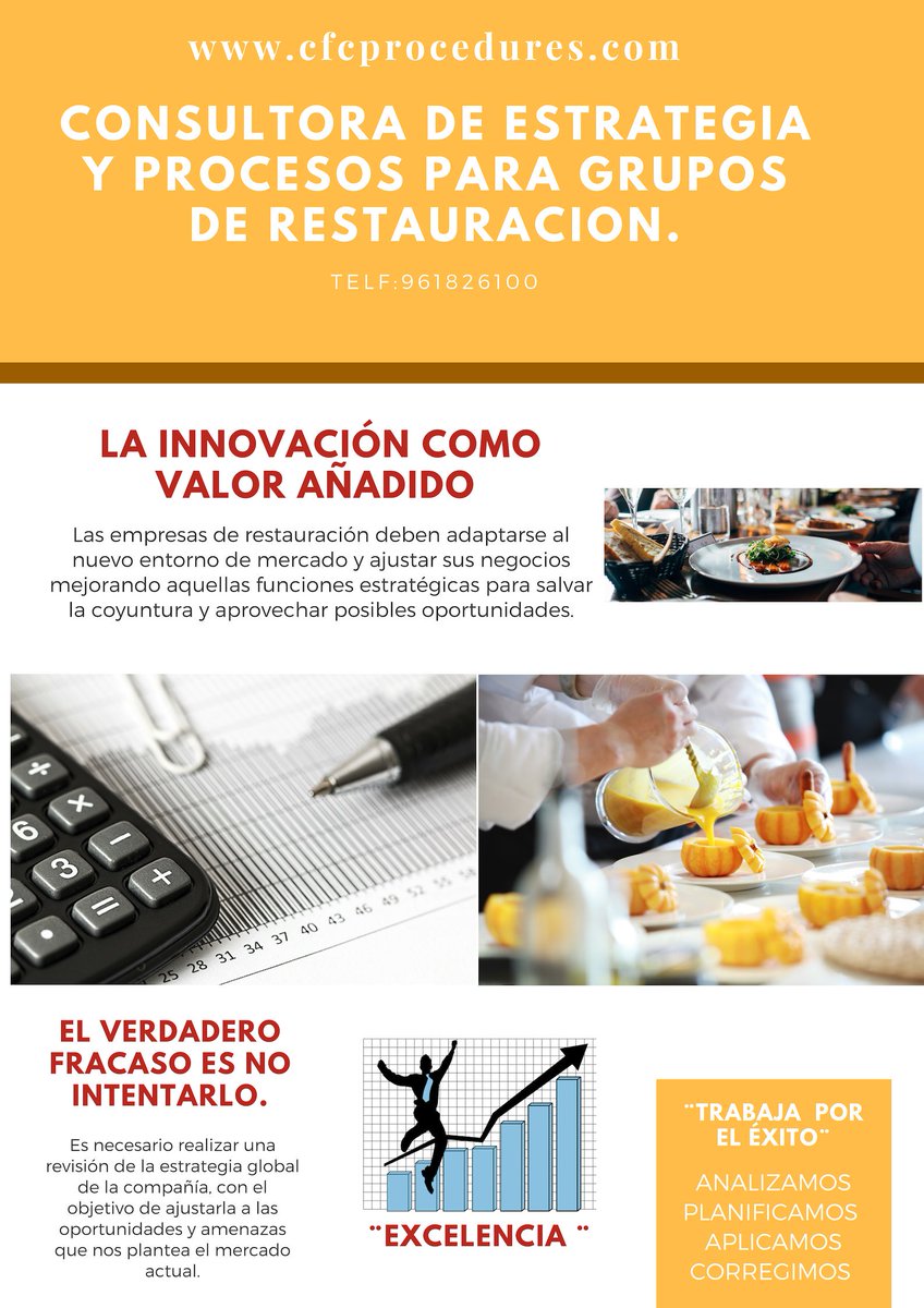 CFC_PROCEDURES's tweet image. &quot;LA INNOVACION COMO VALOR AÑADIDO&quot;.
cfcprocedures.com
#Gastronomia #restaurantes #cocina #marketing