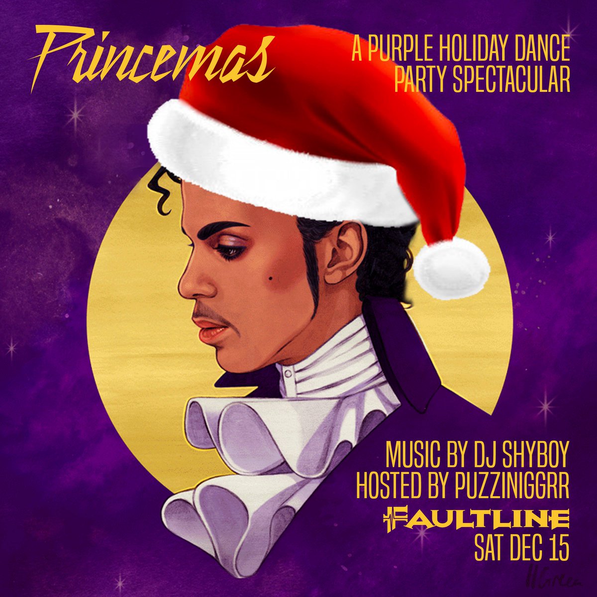 PuzziNiggrr's tweet photo. 💜12.15.18🎄
#djshyboy #puzziniggrr #princemas #faultlinebar #melrose #silverlake #princeandtherevolution #morrisdayanthetime #vanty6 #apollonia6 #newpowergeneration #artistformerlyknown #funkyxmas #jingleboots  #purplereindeer #paisleyparkholiday #lovesexyxmas #saturdaynighties https://t.co/e1ugVHi2JB