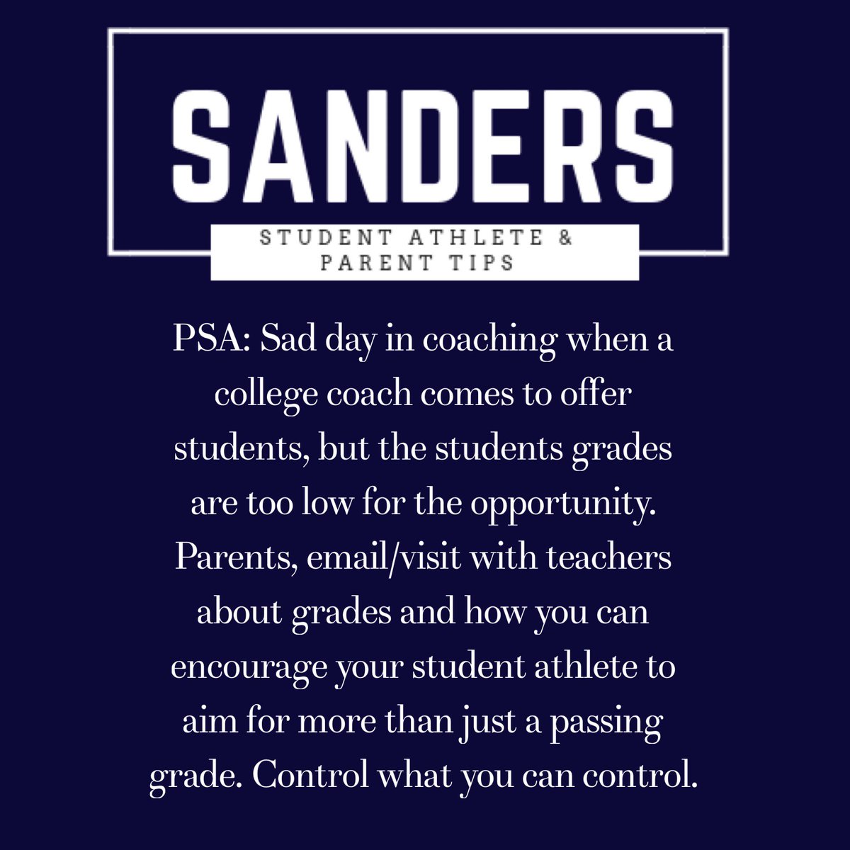 Push your student to make at least an 80. All B's= 3.0