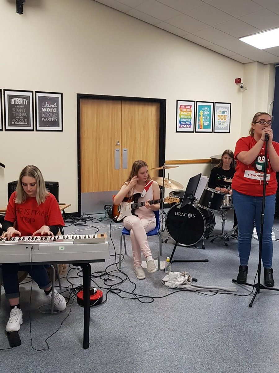 Some of our fantastic Year 11s performing at the Christmas Market!