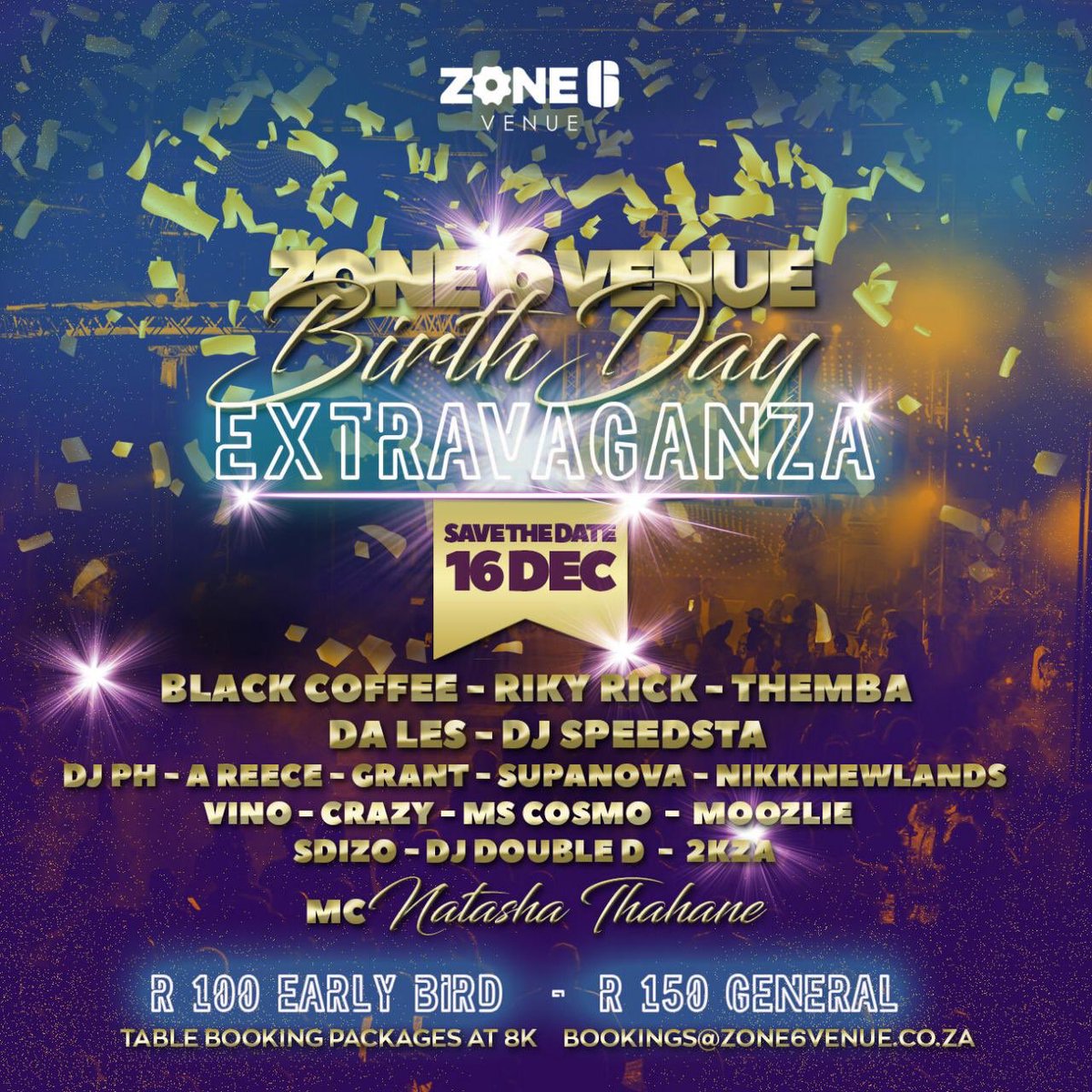 We can’t let y’all go through December without the ultimate turn-up. 
Not only is it our annual Authentic Sunday Send Off but it’s also our family @Zone6Venue bday extravaganza.
😃🕺🏾🔝🔥