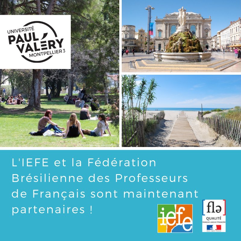 drifupv's tweet photo. 🤝👀 NOUVEAU PARTENARIAT - L'#IEFE et la FBPF 🇫🇷🇧🇷 ont signé ✍️une convention. Tous ses membres peuvent venir suivre une formation à @univpaulvalery . Hâte de les accueillir parmi nous... 😉 https://t.co/h3Y8kbf11J