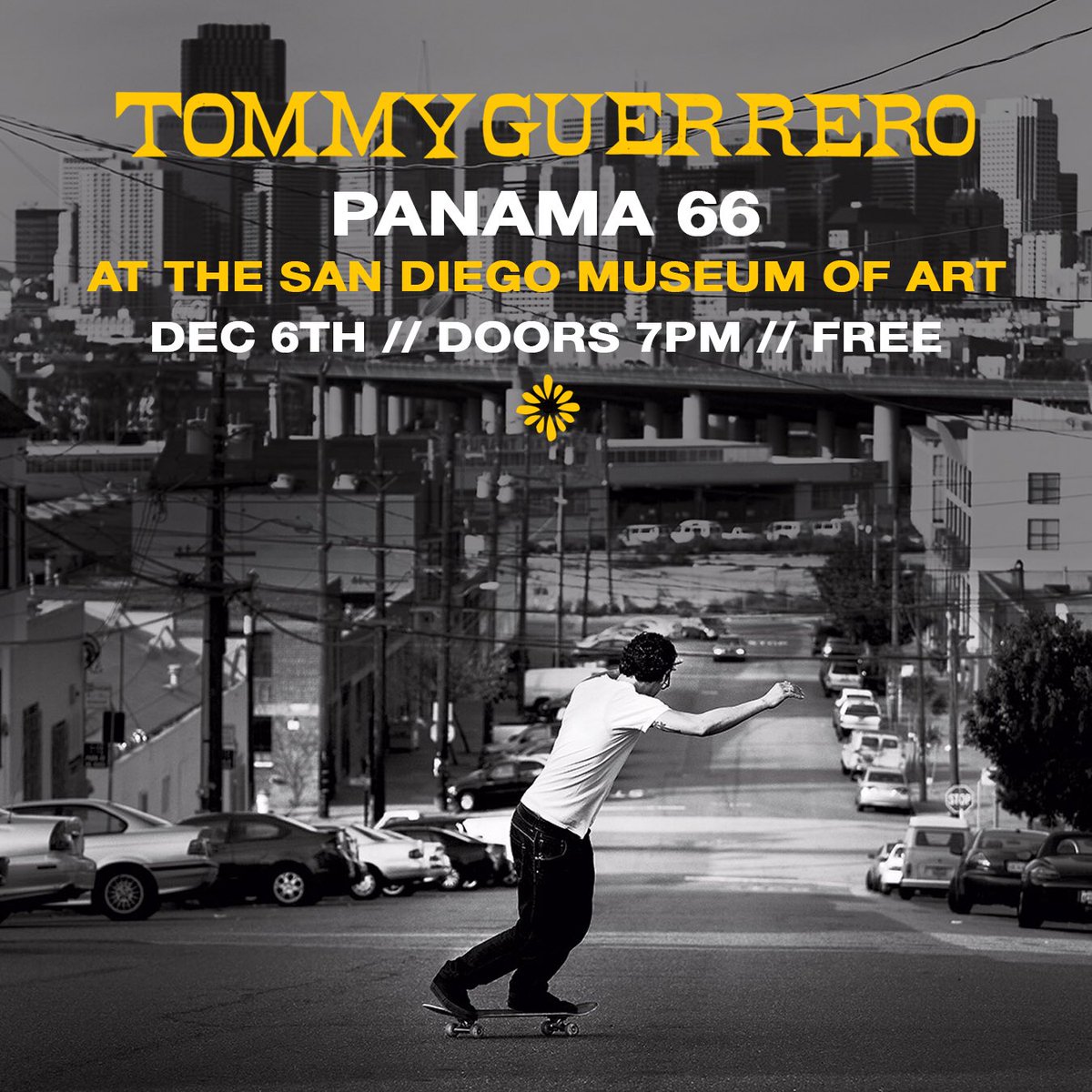 tommyguerrero's tweet photo. Tonight in San Diego! Don’t refrain because of the rain, music will maintain  yer brain and ease the pain! Take a car a train a boat a plane! The musical lane will sustain the sane! 🎶🎸@panama66sdma https://t.co/SCLadLKvpN