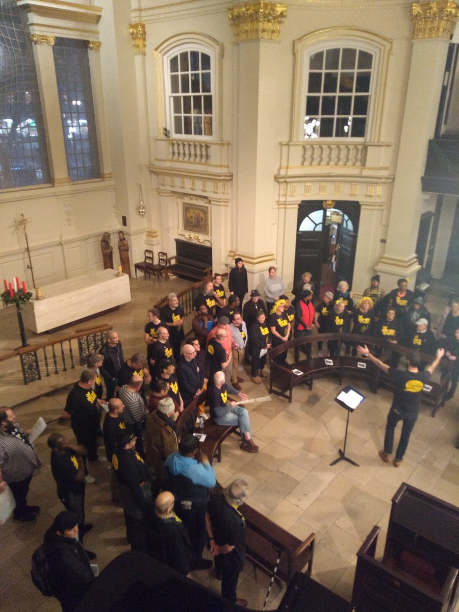 CWNNLondon's tweet photo. It was incredible to be involved in yesterday's Journey Together @BBCRadio4  Christmas Appeal with @smitf_london A beautiful service.

Here we are warming up for the big show... https://t.co/zeDJxuDPLb
