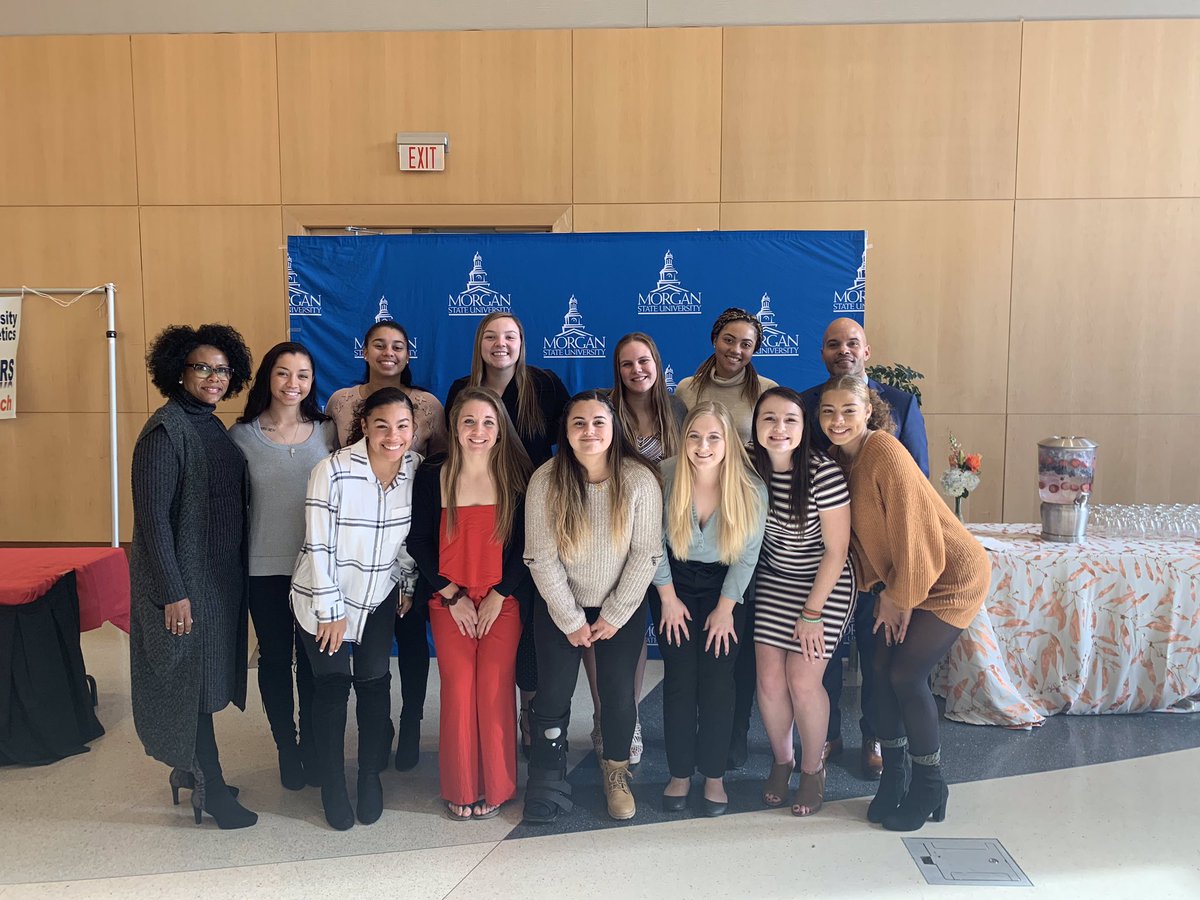 MorganStateSB's tweet photo. These @MorganStateSB players were honored today at a luncheon for being Scholar Athletes. Congratulations ladies! #TheMorganWay #scholarathletes #ncaa #moretganjustanathlete #Bears #BearsRock https://t.co/s1wk4RdPFY