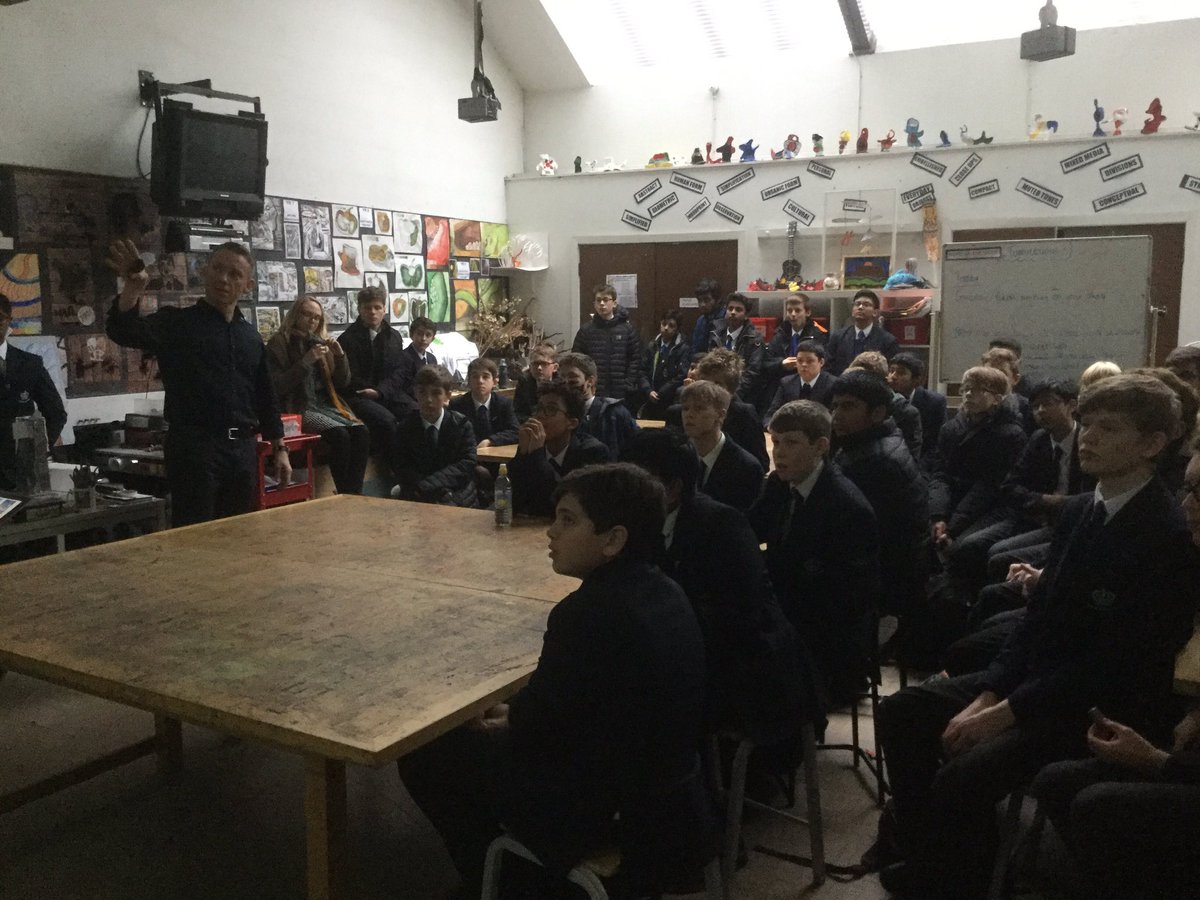 A fantastic presentation by Mr Boxley on how transferable and invaluable he found his creative background. The Art department was packed! <a href="/RGSHWArt/">RGSHW Art</a> <a href="/rgshw/">RGSHW Headmaster</a> #CreativeIndustries