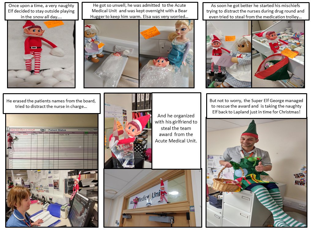 jab231's tweet photo. Our final naughty ELF story by team AMU @BucksHealthcare #BHTelfday #acutecarehub enjoy this has made us smile 👍 Merry Christmas from team AMU https://t.co/S5Jqi7c7bg