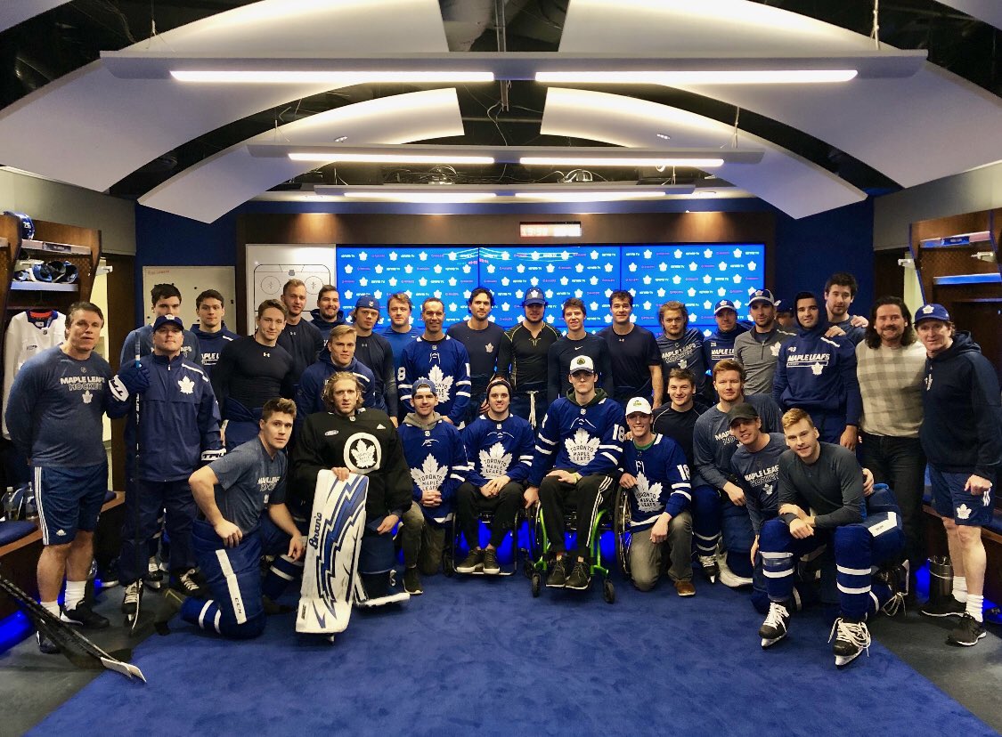 Thanks to <a href="/MapleLeafs/">Toronto Maple Leafs</a> for everything they did this morning for our friends from <a href="/HumboldtBroncos/">Humboldt Broncos</a> a wonderful experience Teamwork makes the Dream Work @RonMacLeanHTH <a href="/TaraSlone/">Tara Slone</a> @hometownhockey_ <a href="/JohnDerringer/">John Derringer</a> <a href="/LeafsMaz20/">DartGuy</a> <a href="/JimThomson33/">Jim Thomson</a> <a href="/ritatassone27/">Rita Thomson</a> <a href="/OJHLOfficial/">OJHL</a> #Humboldtbroncos