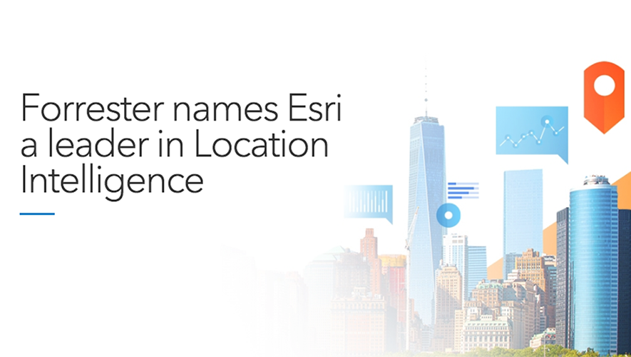Esri's tweet photo. We’re honored to be recognized by The @Forrester Wave as top ranking #locationintelligence platform. Learn more here: https://t.co/gI8T0A4ExB #Tech https://t.co/tjF0OtnCnX
