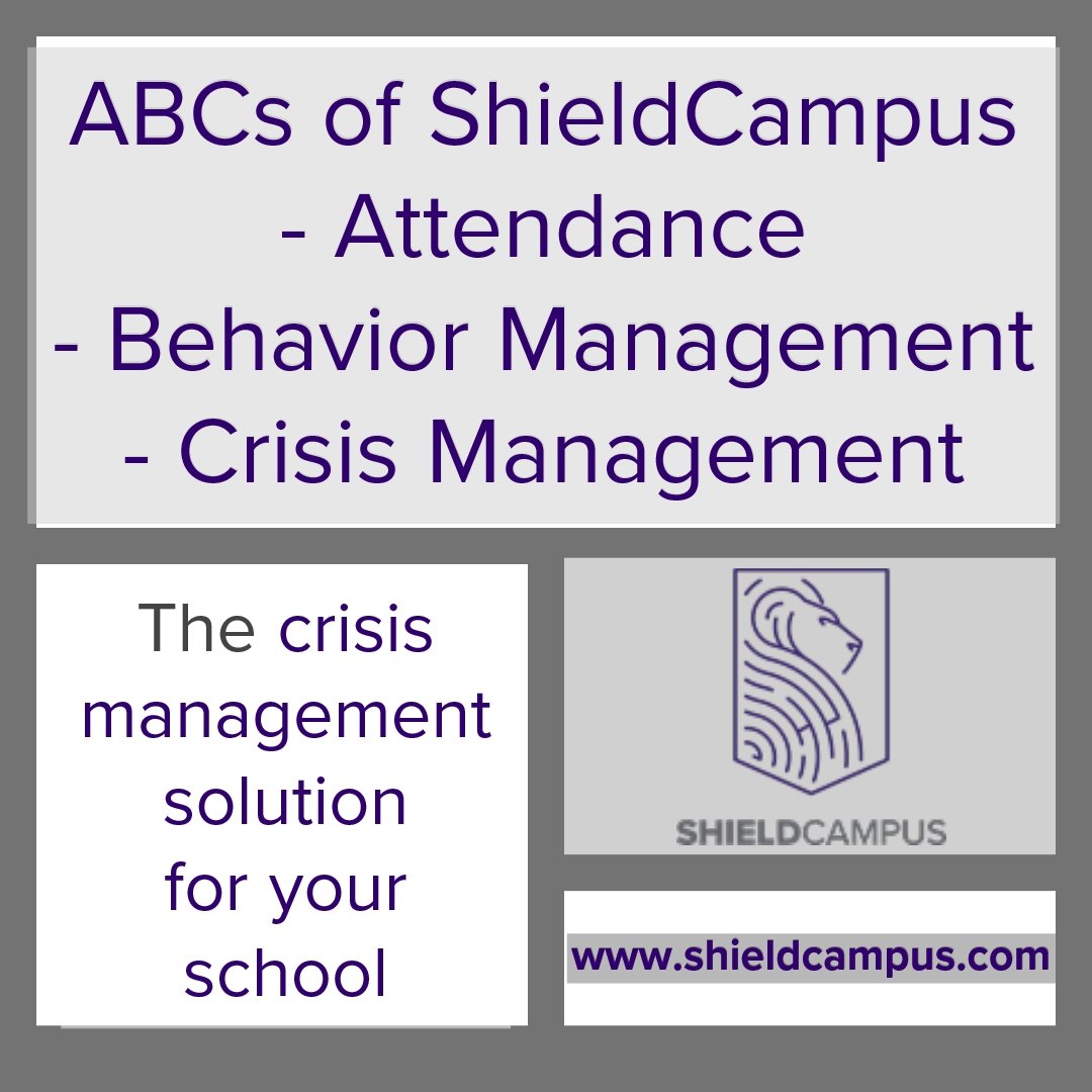 ShieldCampus's tweet image. shieldcampus.com #shieldcampus #behaviormanagement #crisis #schoolsafety #safety #attendance #campussafety