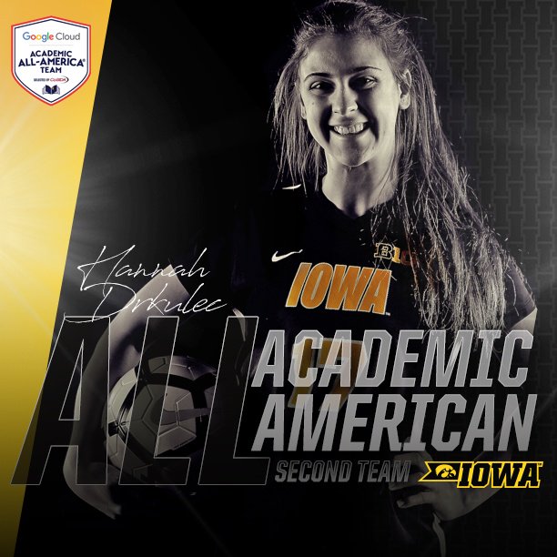 HawkeyeSoccer's tweet photo. The #Hawkeyes don't have 👆 but ✌ Academic All-Americans! 
 
Congrats @KaleighHaus and @hannah_drkulec -- the first two honorees in program history!  #SmartHawks

LINK: https://t.co/AYwkma5bjb https://t.co/vm793hAtig