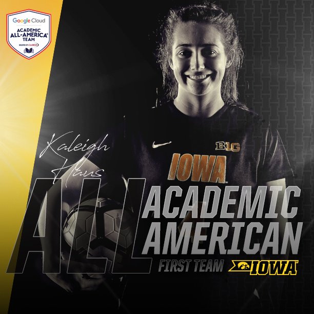 HawkeyeSoccer's tweet photo. The #Hawkeyes don't have 👆 but ✌ Academic All-Americans! 
 
Congrats @KaleighHaus and @hannah_drkulec -- the first two honorees in program history!  #SmartHawks

LINK: https://t.co/AYwkma5bjb https://t.co/vm793hAtig