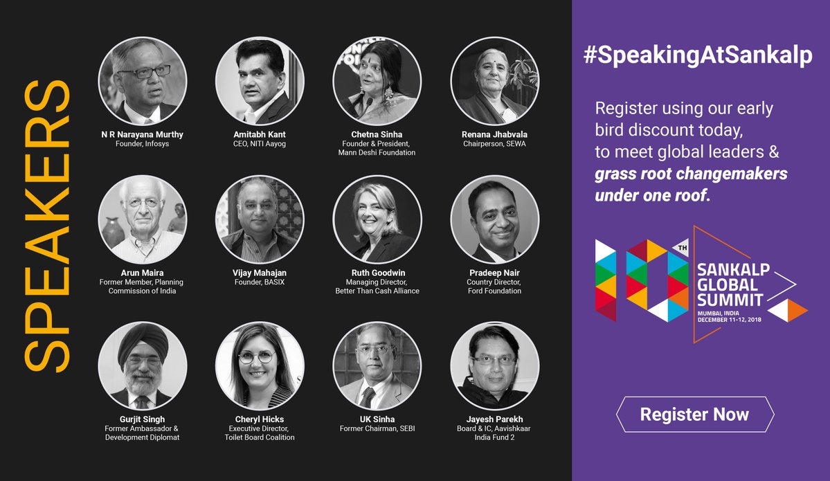 SankalpForum's tweet photo. 800+ social entrepreneurs &amp; impact investment leaders are going to be in Mumbai this December! Meet 70+ visionary speakers, 50+ Partners &amp;  40+ sessions around ideas for the other 3 billion people in the world,  Register https://t.co/Y84ZkLIpJM  #SankalpGlobal18 https://t.co/jjobAh6sGD