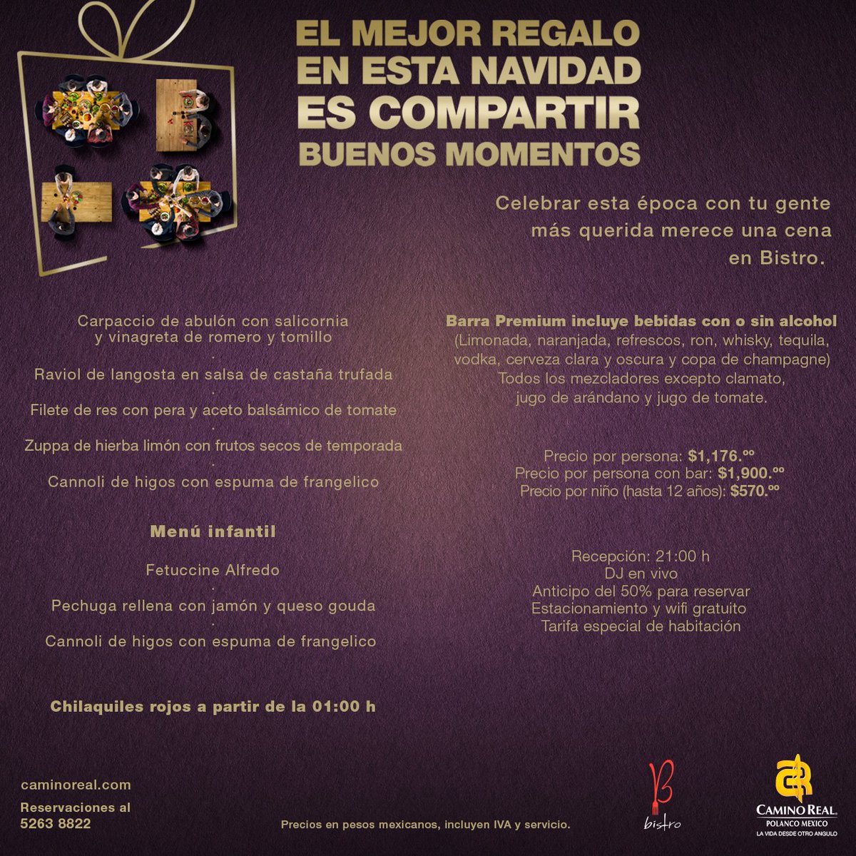 BistroPolanco's tweet photo. ¡Una #navidad espectacular con los que más quieres! #BistroPolanco 

 Reserva al: 52 63 88 22

#restaurante #restaurantes #Polanco #CDMX #CenaNavideña #MenúNavideño #CaminoReal https://t.co/8VC5Itjvx4