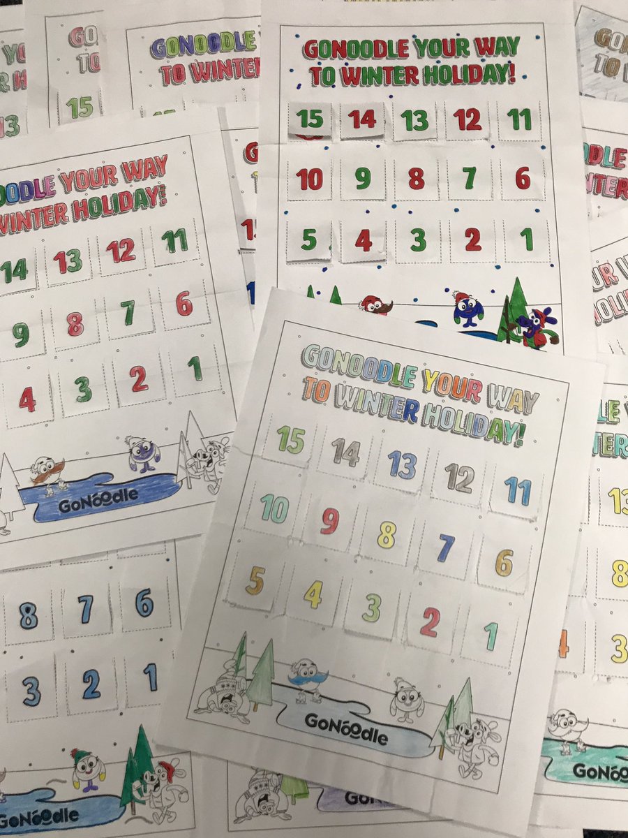 Made GONOODLE Your Way To Winter Holiday! Countdown Calendars for ALL the classes. <a href="/GoNoodle/">GoNoodle - find us on BSKY!</a> #gonoodleambassador