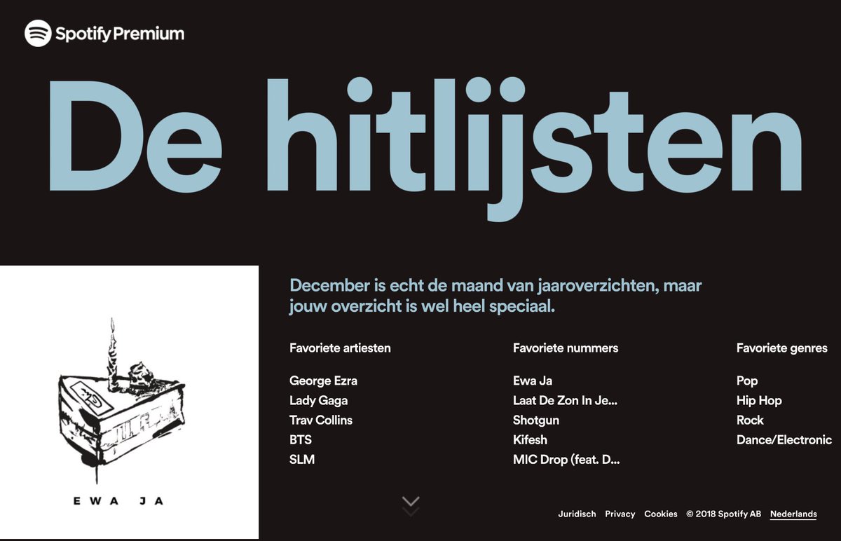 Myriam_Alioua's tweet photo. @SLM_Officieel #ewaja mijn meest beluisterde nr van 2018 op @Spotify #loveitorhateit #iloveit nog voor #laatdezoninjehart en #shotgun! Dan moet ik in de loop van het jaar massa’s veel keer geluisterd hebben want er sta nu bijna niets anders op dan #shotgun😁 #thankyouforthemusic https://t.co/ThtxlHqbNz