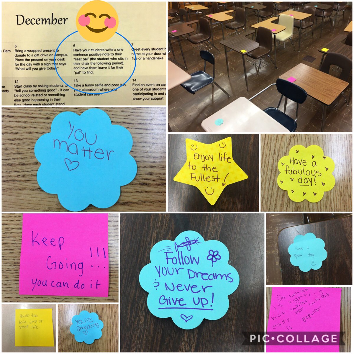 AlgebraSuccess's tweet photo. Positive notes from the students’ seat pals are ready!! 🤩✅💙💛 #ramkindnesschallenge https://t.co/aBD5Jyt6b8