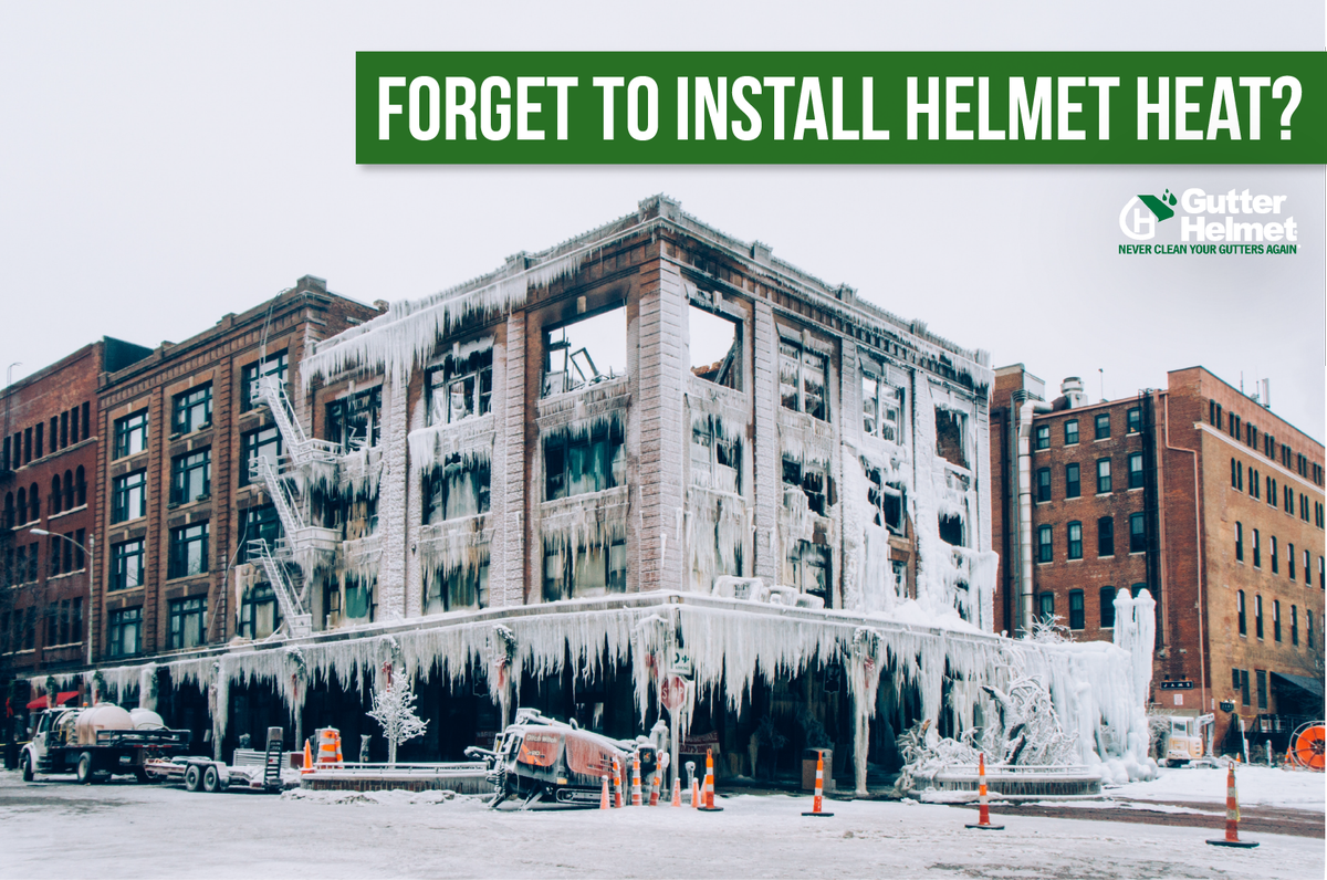 GutterHelmetMN's tweet photo. You know it’s winter in Minnesota when you take a breath of winter air and your nose is frozen shut. Avoid dealing with your gutters thanks to Helmet Heat—this ice reduction system will prevent frozen gutters! Don't be this home owner. Install Helmet Heat! https://t.co/7y7tvFa7qF