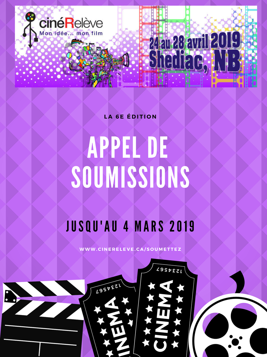 L'appel à la soumission de films est maintenant ouvert pour la 6e édition de CinéRelève !