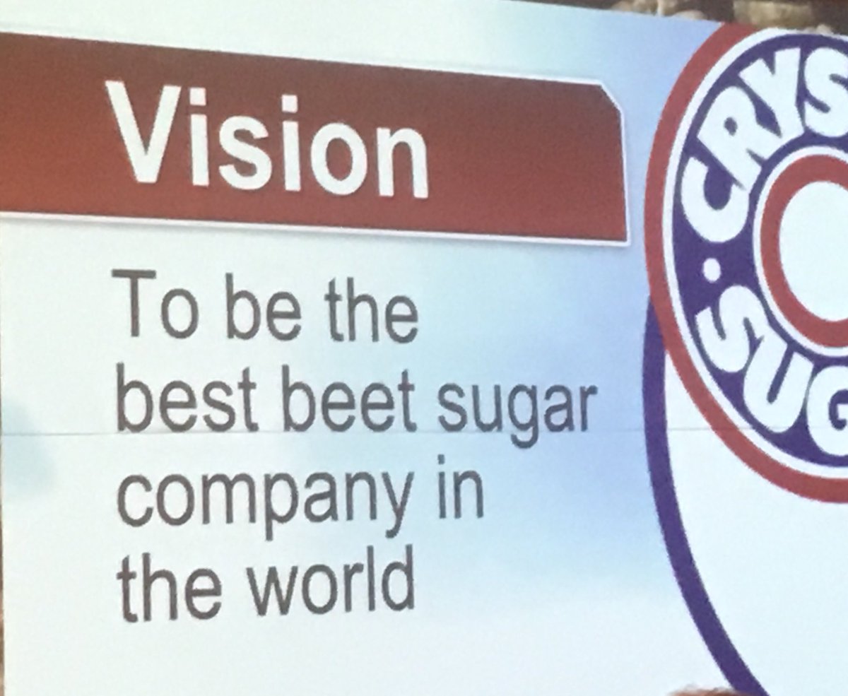CrystalCoLisaB's tweet photo. Our Vision ⁦@CrystalSugarCo⁩ #ToBeTheBest2018 https://t.co/FaAxiH6rEs
