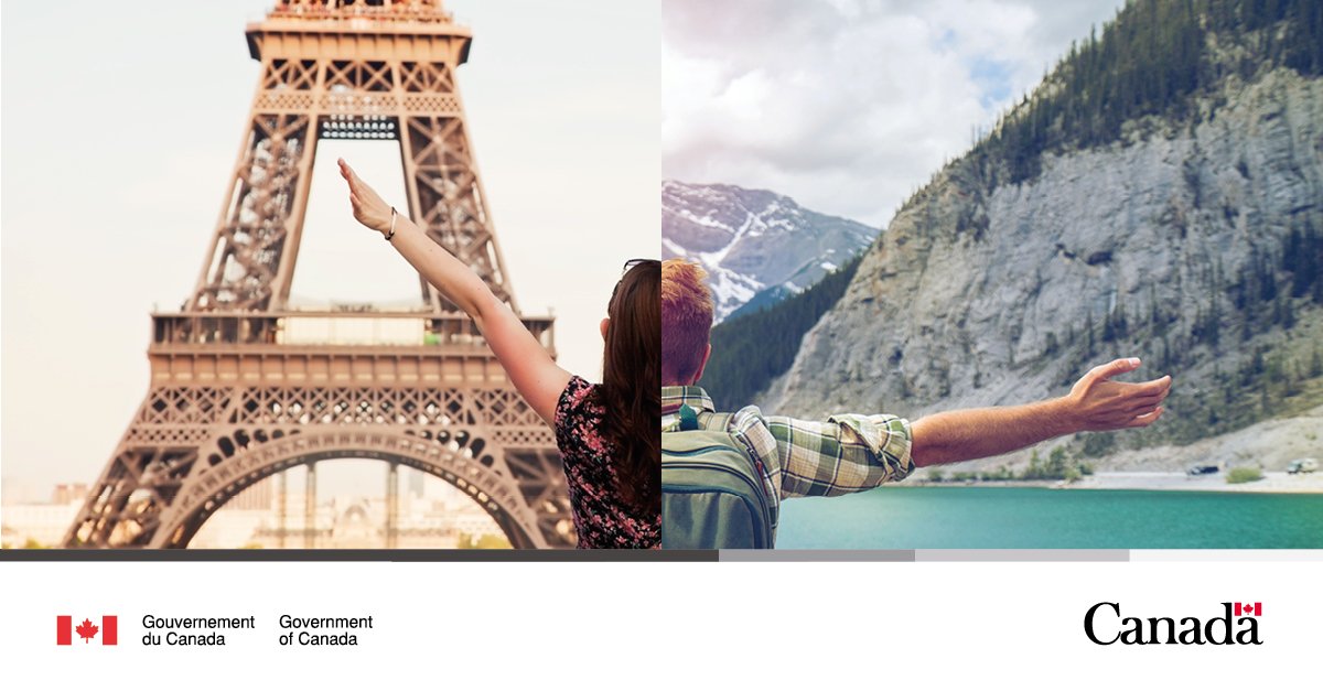 EIC_IEC's tweet photo. 90e anniversaire des relations diplomatiques entre le Canada et la France : Saviez-vous que l’accord Canada-France sur la mobilité des jeunes a été signé en 1956? Cela signifie que les citoyens français peuvent voyager et travailler au Canada depuis 62 ans! #CAFR90 #FRCA90 https://t.co/l7WN8hGFVc