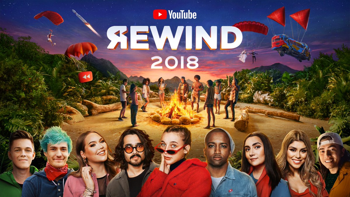 It’s Rewind time. 

Watch #YouTubeRewind 2018: Everyone Controls Rewind: youtu.be/YbJOTdZBX1g