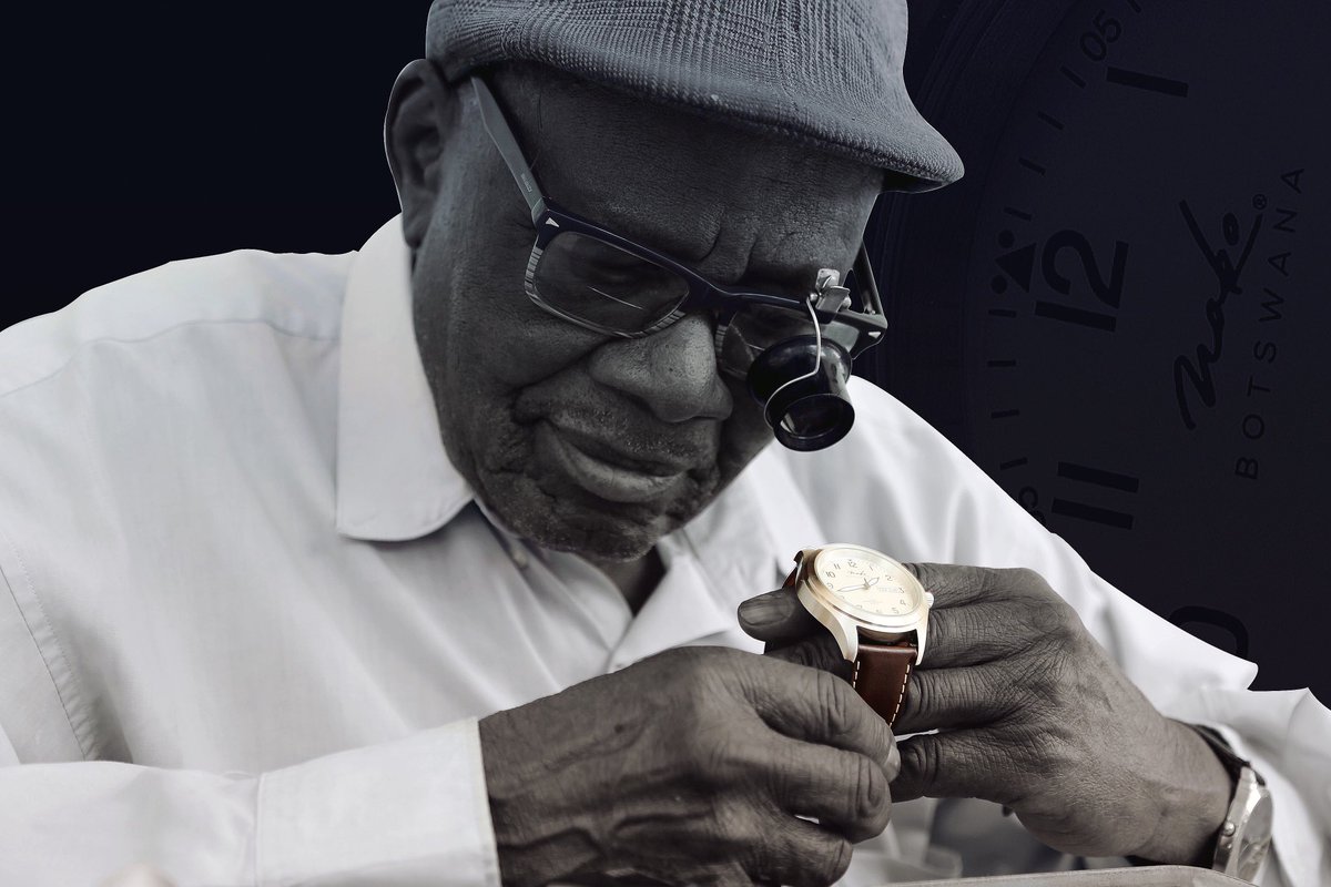 SetsoLLC's tweet photo. The approach with @nakotimepieces has been about merging craftsmanship enriched with heritage, a platform to highlight how #Nako is powered by timeless innovation.

We had an opportunity to share #Nako’s story with Mr. Bennet Osenyang: a watchmaker since the ‘60s. #nako #setso https://t.co/YOk0Ok6x44