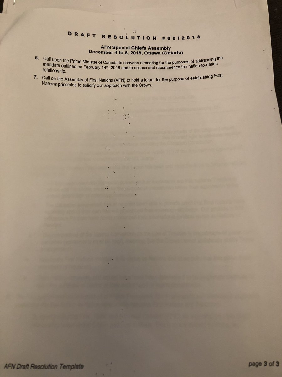 RussDiabo's tweet photo. The AFN SCA Resolution Rejecting the Federal 10 Principles, Engagement Process Docs, Overview Doc, Framework Legislation &amp; related structural changes passed by consent without amendments! https://t.co/UATSOfsSmV