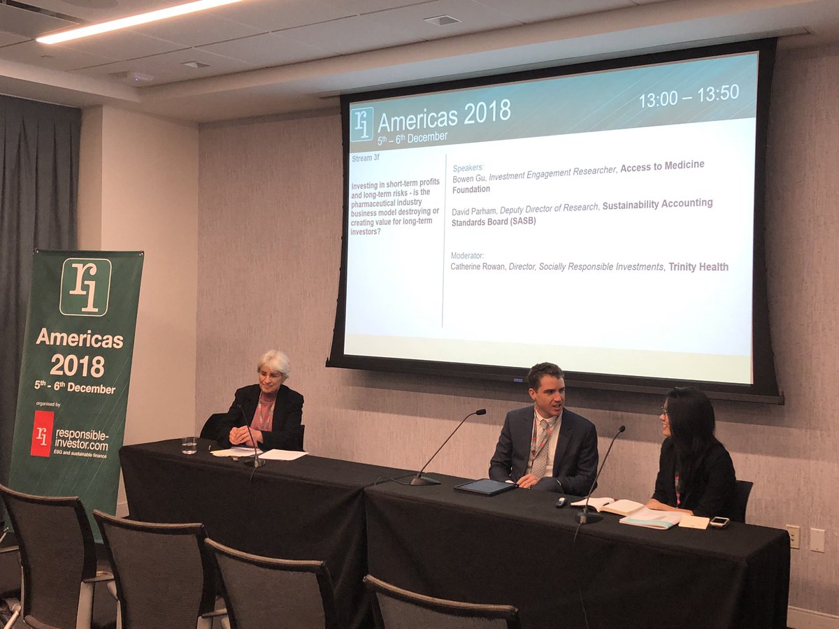 damidefelice's tweet photo. Everything is ready for the #pharma panel at #RIAmericas. Our @wennewwen will present the new results of the Access to Medicine Index: https://t.co/yKuSJg6m11 #ATMI18 @AtMIndex @ICCRonline @SASB https://t.co/nVFA8wZXa5
