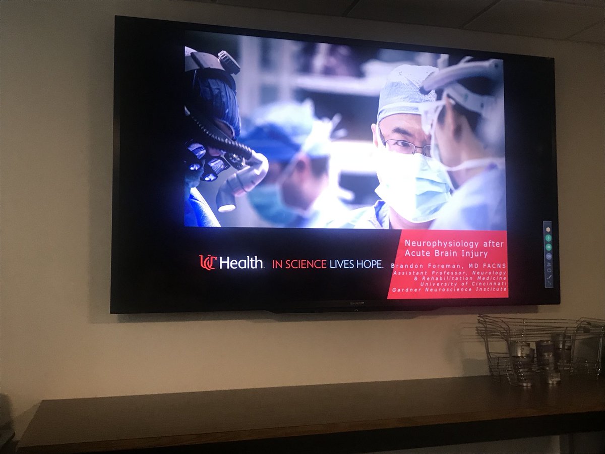 drdangayach's tweet image. @UC_CRANI @AlexReynoldsMD @katereillymd @SamZarbiv @cgzammit @MountSinaiNeuro #neurocc #criticalcare #grandrounds @MountSinaiNYC Brand Foreman @NeuroLlama presenting “Neurophysiology after Acute Brain Injury”
