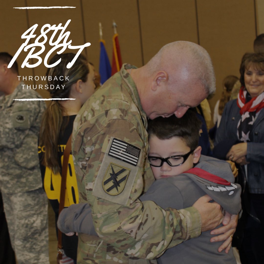 48thIBCT's tweet photo. Throwback Thursday!!!

As the 48th Infantry Brigade Combat Team trains up for their 2018-2019 deployment to Afghanistan, this same week in 2013 families were saying goodbye to loved ones in preparation to deploy to Afghanistan... Volunteers, send me!! https://t.co/vtZtapdIGv