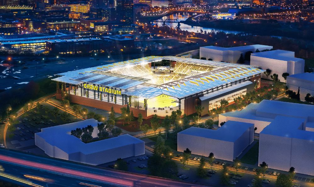 10TV's tweet photo. Plans revealed for new Crew SC Stadium near Arena District https://t.co/RdgXFu1XIo #10TV https://t.co/Dhy9rKDson