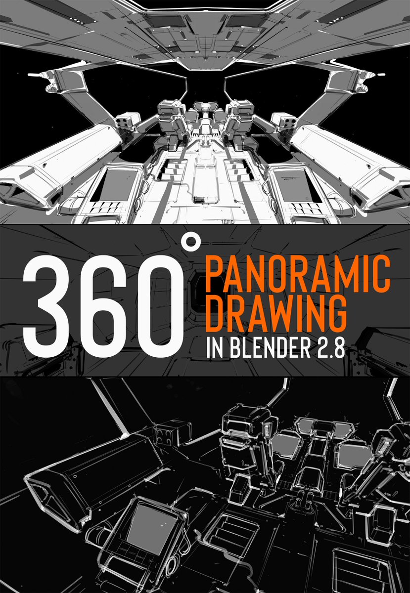 Artstation Com Discover Different Techniques Of Creating A 360 Drawing In Blender With Senior Concept Artist Jama Jurabaev Star Wars Ready Player One Jurassic World 2 Get His Narrated Tutorial Timelapse