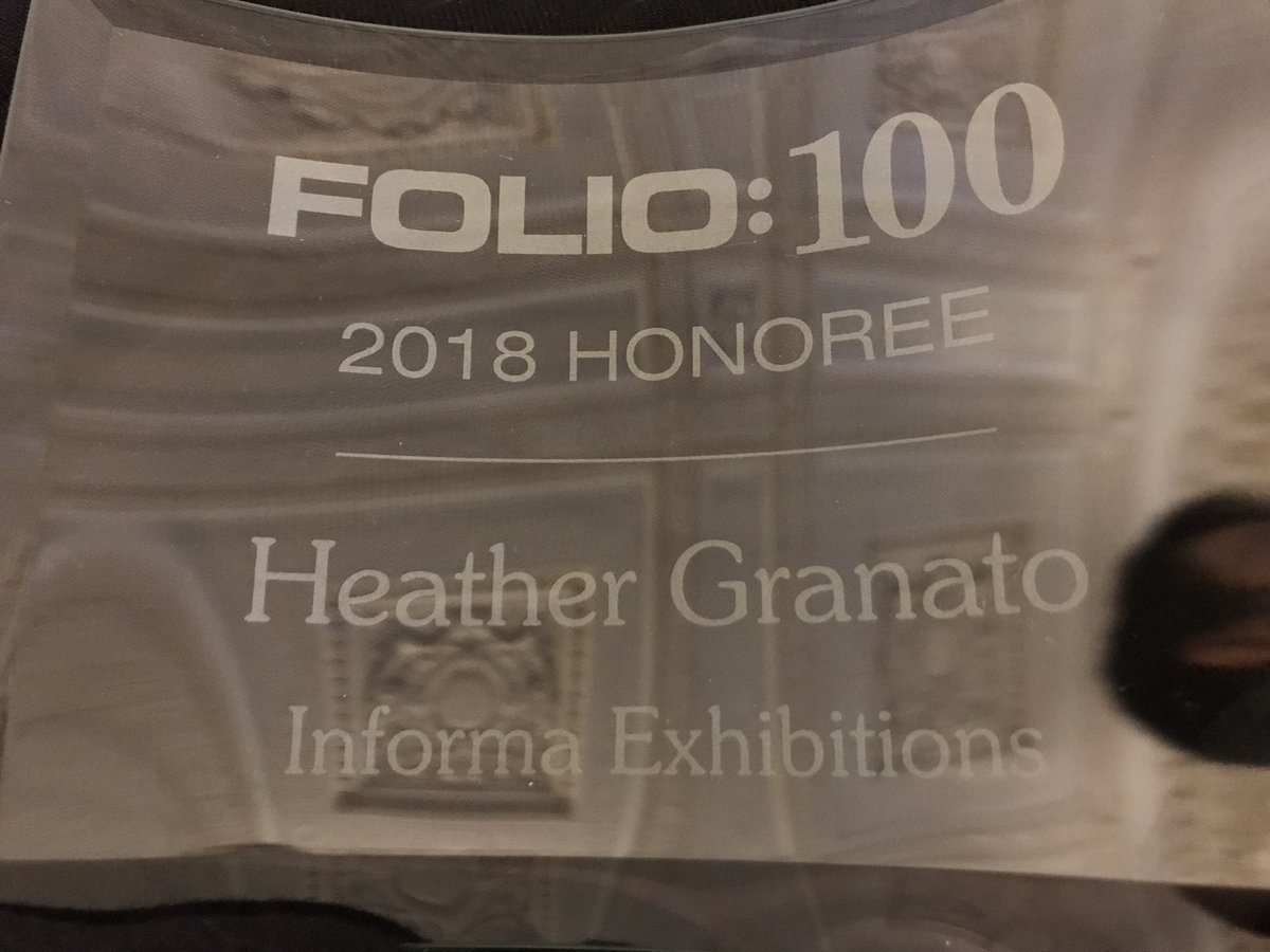 So this happened today- thanks @foliomag #Folio100 @InformaPLC @VitafoodsEurope