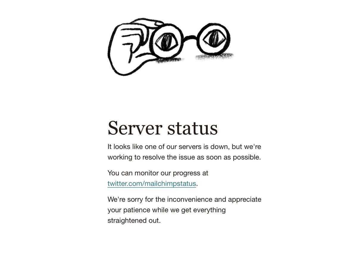 scaledstrategy's tweet photo. @MailchimpStatus I keep getting this error this morning. Do you know when this will be fixed? https://t.co/ePWdrp542b