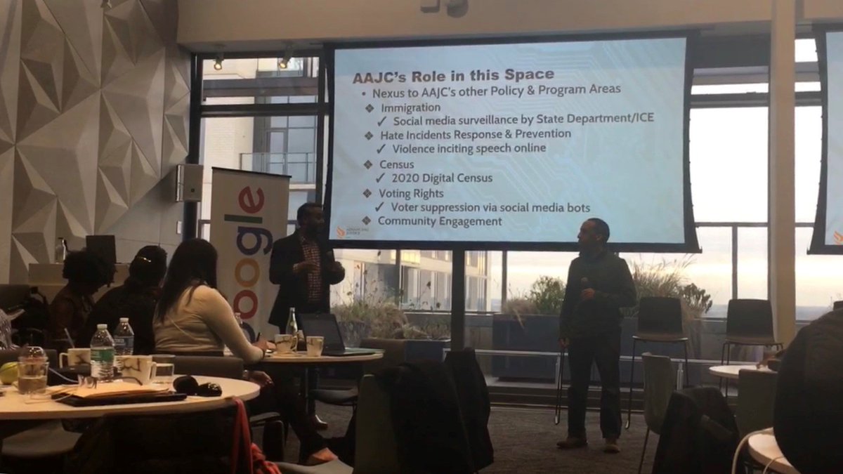 AAAJ_AAJC's tweet photo. Our rockstar telecom/tech attorney @kjbagchi presented at #GoogleNextGenLeaders summit about our advocacy work and what we do to empower AAPI communities. Go, K.J.! https://t.co/ZTiThbmQQ1