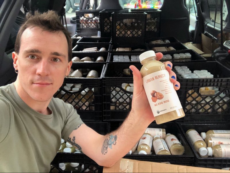 "That's the best quality juice I've had in this country. Those turmeric shots, WOW!"
<a href="/UrbanRemedy/">Urban Remedy</a> generously donated surplus juices this week &amp; the community is loving them! Thank you #UrbanRemedy for supplying hungry neighbors with nutritious and delicious drinks. #EveryoneEats