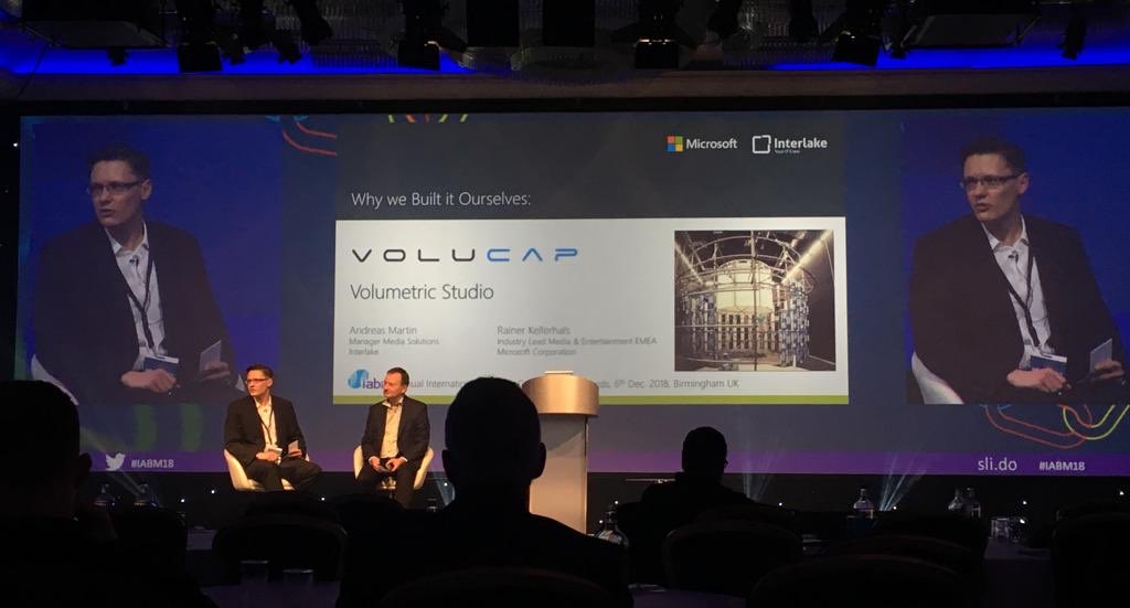 goran_papic's tweet photo. Great session about @Volucap Volumetric Studio at the #IABM18 Annual Business Conference #VR #AR @ARRIChannel @InterlakeNet @Microsoft https://t.co/FWiPKAohXA