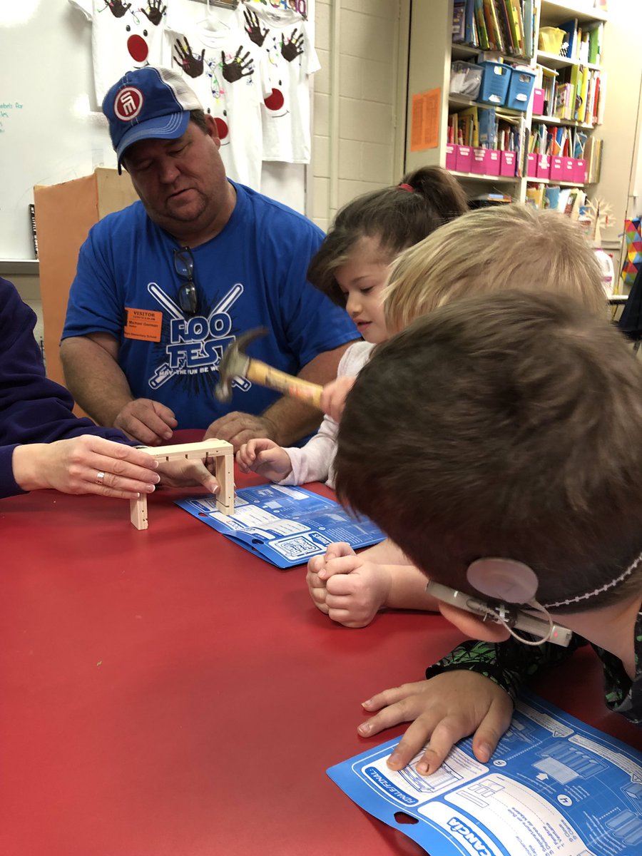 SLP_Kim_German's tweet photo. My sweet husband came to school to teach PK about construction and painting. Great project for following directions and requesting materials @1988YogiBear. #whywisd https://t.co/CCusfhJGMD