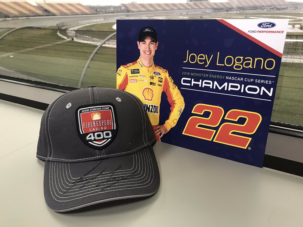 Our friend <a href="/NASCAR/">NASCAR</a> Champion, <a href="/joeylogano/">Joey Logano</a> gave us an autographed hat and hero card before he left Michigan yesterday! 👏 

RT to win! We’ll choose one winner around noon tomorrow.