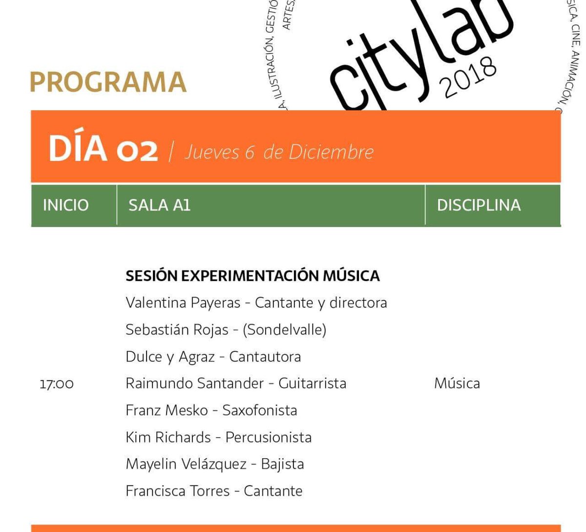 DÍA 2/ SESIÓN EXPERIMENTACIÓN MÚSICA 🔈⚡️todos los procesos creativos tienen un resultado y @valentinapayeras <a href="/doncupon/">Don Cupón</a> @dulceyagrazmusic @raimundo_santander @franzmesko #KimRichards @mayebass79 y #FranciscaTorres nos muestran su música en vivo en la segunda jornada de #citylab