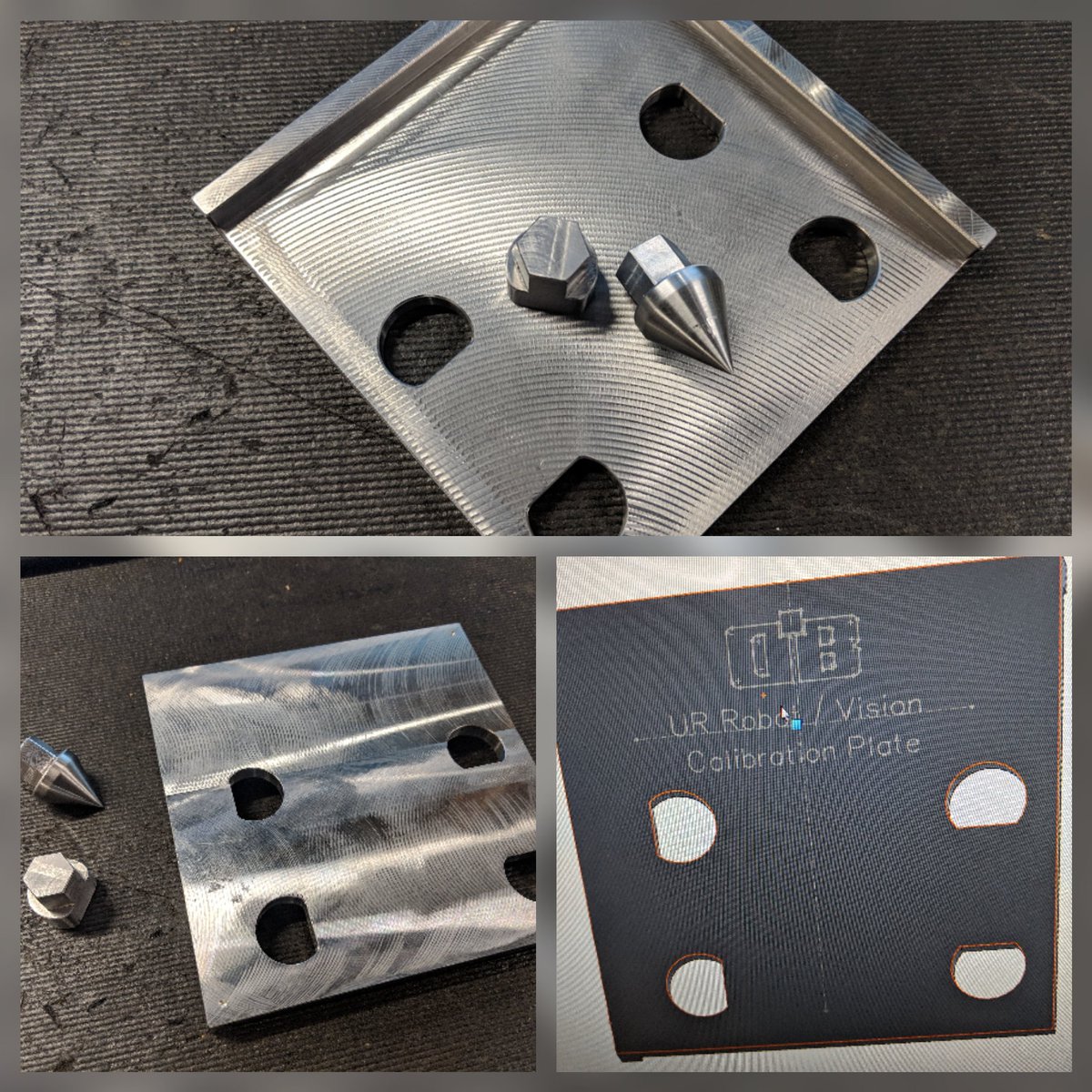 DuroByte's tweet photo. Alignment / Calibration Plate designed and machined using steel at the DuroByte shop to be used for setting up #UniversalRobot. 
@DuroByte is your go-to partner for #turnkeysolutions from #design to #manufacturing.  
https://t.co/pXadT6FPKw
Smart People That Get Things Done! https://t.co/bH7gy1mNmR