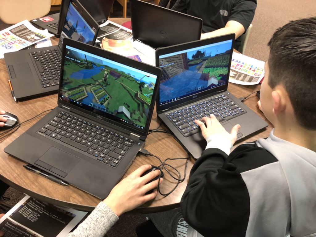 m_drez's tweet photo. #12DaysTwitter Day 4 - Captured some @PlayCraftLearn action @LakeShore_MS today. Students working on Sustainability Shuffle project from @BBTNB and are building #SDGs solutions for No Poverty &amp; Life Below Water. #TeachSDGs #kidscanteachus #digcitLSC #edtechLSC @MeenooRami https://t.co/sHZy2cbh9m