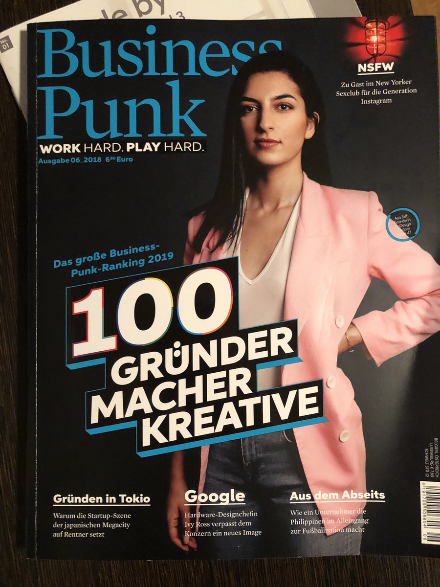 CPowalla's tweet photo. Danke, @BusinessPunkMag, dass ich Teil der #businesspunk100 geworden bin. Freue mich! In so toller Gesellschaft! 🍾 #dankbar &amp; #inspiriert https://t.co/nbHtSSuJQG
