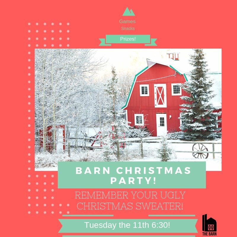 ETBarn's tweet image. Young Adults! Make sure to join us next Tuesday at 6:30 for our Christmas Party!

facebook.com/events/3434245…
