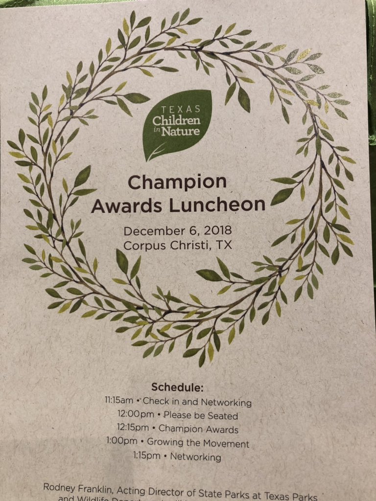 FB Int teachers Anderson/Ainbinder accept a Champions In Nature award on behalf of the District from @TXchildren for environmental programs at campuses across the District. #jrnaturalist #environment