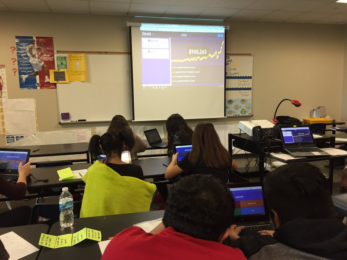 KleinHS_DLS's tweet photo. @ewhitenton3 Spanish class is winning and learning with @gimkit! 💰💸💵 https://t.co/5RyEyLw9fE