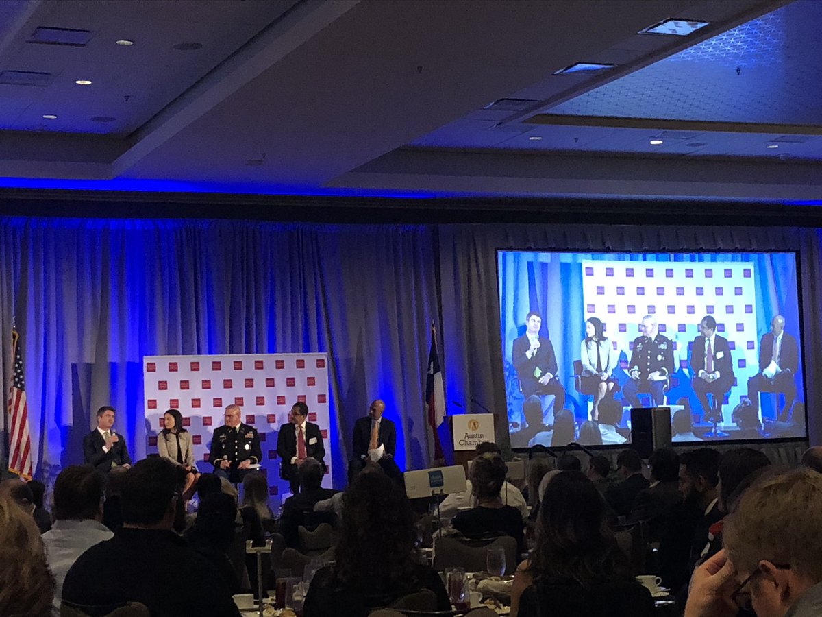 Hearing great insights from some of Austin’s biggest companies on how they approach tech disruption <a href="/DellTech/">Dell Technologies</a> <a href="/ForcepointSec/">Forcepoint</a> <a href="/PIMCO/">PIMCO</a> @armyfutures #atxoutlook
